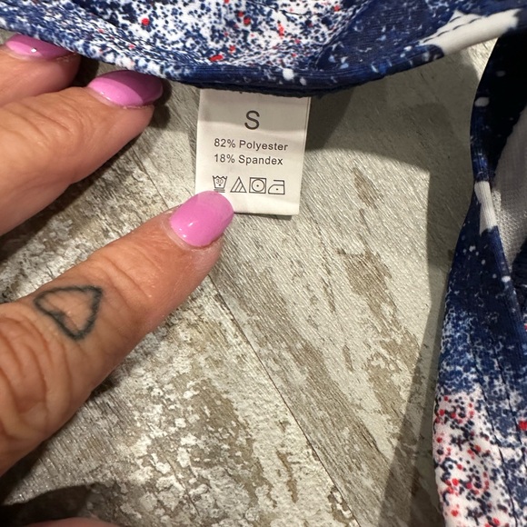 Women's American Flag Bikini Push Up Halter top.Size Small.Padding is removable. - Picture 7 of 7